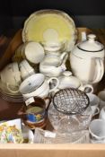 A Queen Elizabeth II Golden Jubilee commemorative part tea service having gold trim and royal