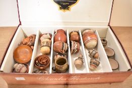 A quantity of miniature ceramic items including creamers, vases and plates, thirty pieces