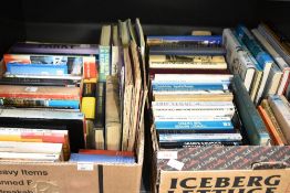 A collection of books of assorted genre in two cartons including Fellwalking with Wainwright, The