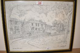 Local interest* After Jane Tyson (British 20th century) monochrome print of a pen and ink drawing '