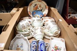 A Woods & Sons dessert set in the 'Stanley' pattern, a Hamilton bone china part tea service having