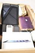 A selection of Apple products including a 16GB iPad 2 and cover, an iPod classic 4th generation