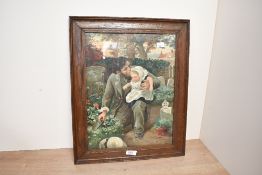 A 20th-century framed print based on the painting 'Motherless' after Arthur Stocks (1846-1889),