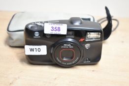 A Minolta Riva Zoom 70EX camera in soft case