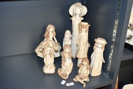 A selection of contemporary Veronica Ballan ceramic 'Faceless Ladies' figurines, of varying sizes