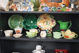 A selection of 20th-century novelty vegetable-themed tableware, to feature a Wedgwood leaf-formed