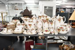 A large quantity of 20th-century Royal Albert 'Old Country Rose' bone china wares, with additional