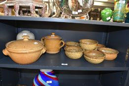 A quantity of early to mid 20th-century studio pottery tableware, to feature a set of six hand