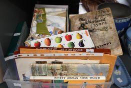 A large selection of 20th-century stamps, in both albums and loose, (1 box full), condition is