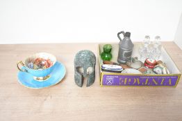 A selection of late 19th to 20th-century sundry curios, to feature a small decorative replica of a