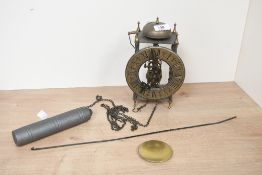 A mid to late 20th-century West German Tempus Fugit-style metal Skeleton wall clock, having Roman