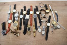 An assortment of costume wristwatches including Oasis Seiko Smiths and Avia