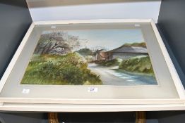 Francis Phillip Goodchild (British 1900-1986) Watercolour, 'Entrance to Old Mill Creek Dartmouth' an