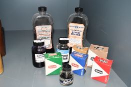 Ten boxed bottles of Stephens ink