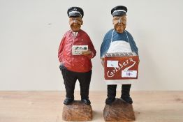 Two mid 20th-century Scandinavian flat plane carvings presumed to be after Frihed Knudsen (active