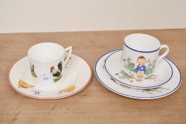 Two early 20th-century children's ceramic tableware items, to feature a Morley, Fox and Company