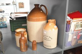 A selection of 20th-century salt-glazed stoneware, to include a large Doulton Lambeth two-tone