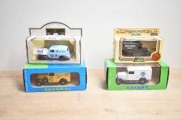 Four boxed Die Cast model vans all fountain pen related. An Elicar V8 Camionnette 1934 for Encre