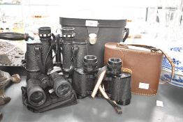 A selection of 20th-century binoculars, to feature a pair of small Luminar Antireflex 8x30 Field 7.