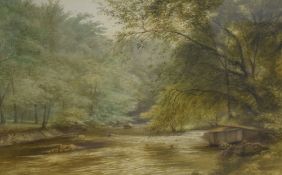 S Chesters (19th Century) Watercolour, a woodland river study, signed and dated (1870) lower