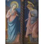 After Garinei Michele (Italian 1871-1960) Oil on board reproduction 'Madonna Annunciata' and '