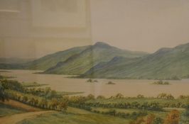 A Harrison Barnes (British 19th/20th Century) Watercolour 'Lake Windermere North View' a Lake
