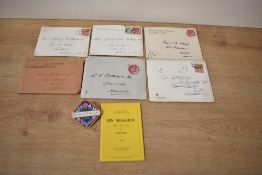 Local History. Manuscript. Hand-written letters and postal correspondence. Comprising; three letters