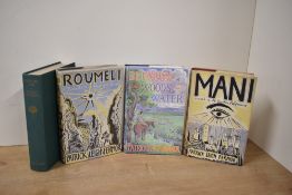 Travel. Patrick Leigh Fermor. A small selection. Mani (1958, 1st); Roumeli (1966, 1st); Between