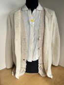 Three 1980s vintage garments to include a Laura Ashley cream silk pintuck blouse, cream