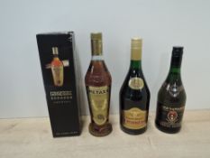 Brandy, Bardinet French Brandy, 50% vol, 100cl, Grand Napoleon VSOP French Brandy, 40% vol, 70cl,