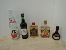 Mixed Spirits and Wines, Ouzo 12, 42% vol, 1 Litre, Bols Apricot Brandy 30% vol, 37.5cl, Nissen