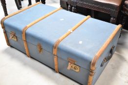 A vintage travel trunk, width approx. 90cm