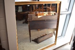 A large modern gilt frame wall mirror, approx. 127 x 131cm