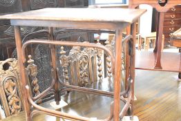 An interesting bentwood occasional table having rectangular top, width approx. 58cm