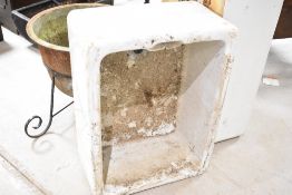 A traditional enamelled stoneware belfast sink, in some disrepair but complete and suitable as