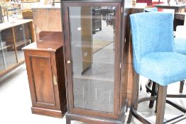 A late 20th Century mahogany effect hifi cabinet