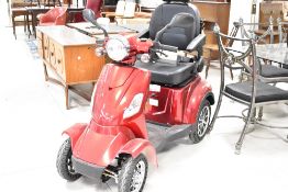 A Green Power mobility scooter, Model Fastest Red + Lithium , in very clean as new condition ,