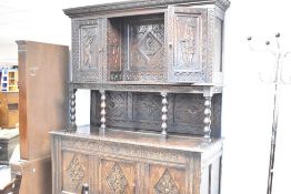 A traditional oak tridarn, possibly late 19th or early 20th Century , having top section with open