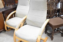 A pair of modern Verikon easy chairs , very clean condition with only minimal signs of use