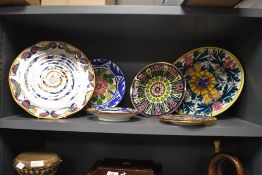A quantity of 20th-century Spanish hand decorated ceramic plates, featuring a selection of
