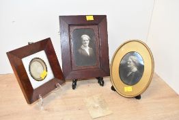 Three 19th-century framed photographic portraits, to feature what appears to be the same female
