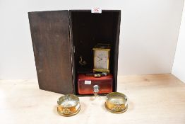 A selection of 20th-century sundry wares, to feature a hardwood hinged lid box, a small brass Bayard