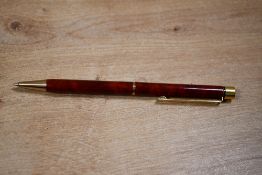 A Sheaffer Targa 1034 Laque Red Ronce ballpoint pen