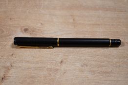 A Parker 88 Rialto roller ball pen in laque black. Slightly chewed