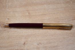A Sheaffer Imperial ballpoint pen in Burgundy with gold cap