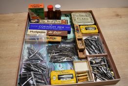 Of pen collecting interest, a large selection of 20th-century metal pen nibs, to include Geo.W.