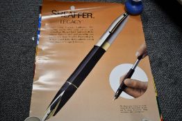 Of pen and pencil collecting interest, a small selection of vintage graphic/advertisement posters,