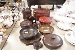 A quantity of early 20th-century bakelite ware, to include a large French Yalacta storage box; a