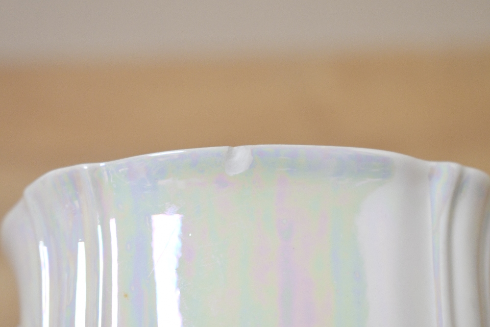 An unusual late 20th-century Albany Fine China lustre ware commemorative goblet upon a patinated - Image 4 of 5
