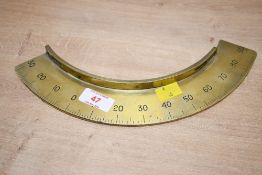 Of Nautical Interest, a presumed early 20th-century HMS Port Napier brass naval gun clinometer,